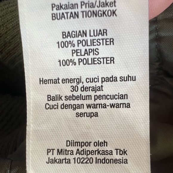 TOPMAN men jacket zip front green XS windbreaker - Picture 8 of 9